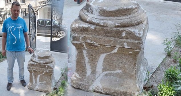 2 bin yıllık sütun kaidesi bulundu