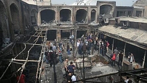 Tebriz Kapalıçarşısı'nda yangın çıktı!