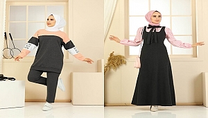 Tesettür giyim modasında eşofman ve elbise önerileri