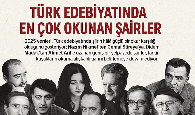 Türk edebiyatında en çok okunan şairler (2025 güncel liste)