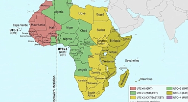 Afrika Kıtasında Kullanılan Saat Dilimleri ve Ülkelere Göre Dağılımı