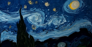 Van Gogh’un 'Yıldızlı Gece'si ebru oldu